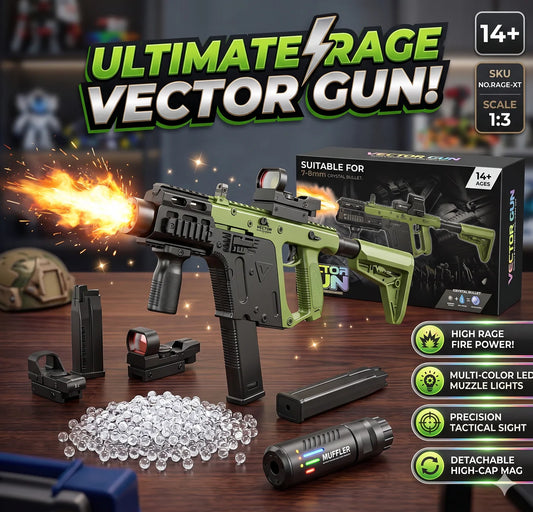 Automatic Vector Gel Ball Shooter – Light & Smoke Effect Blaster