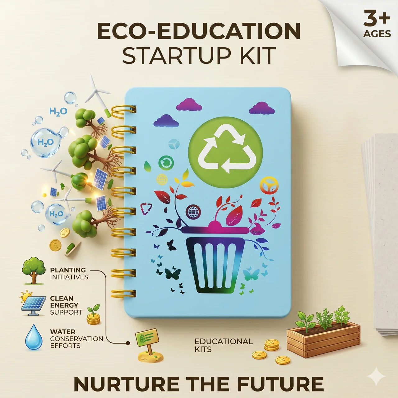 Eco Theme Spiral Notebook