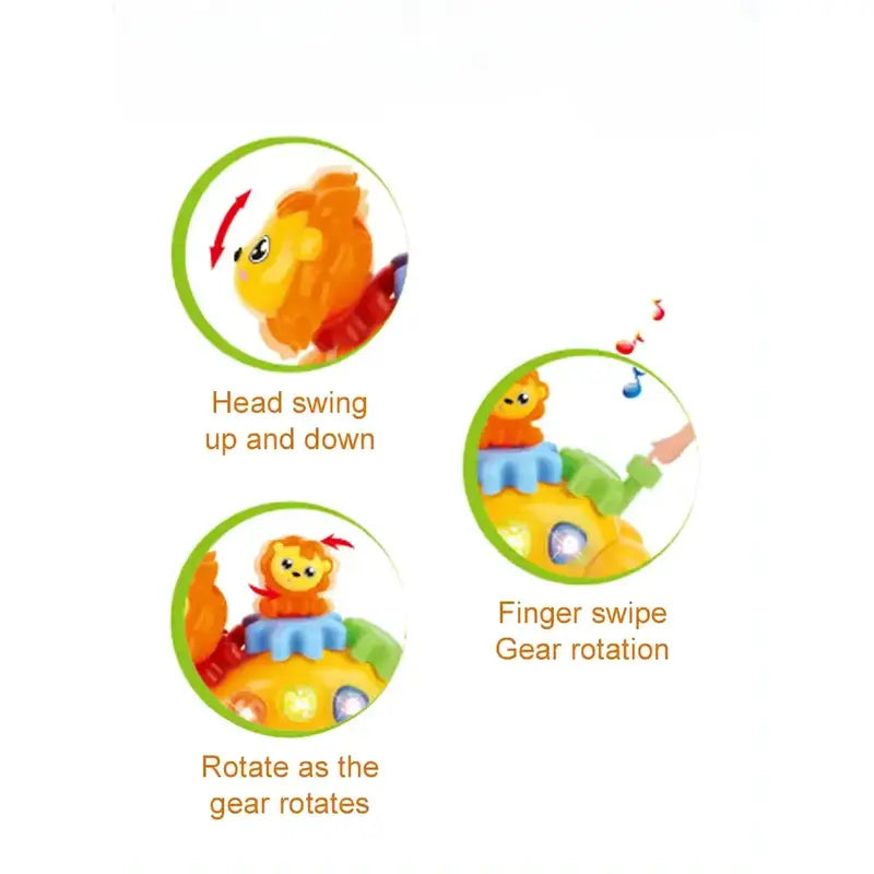 Battery Operated Lion Toy – Musical Light-Up Walking Animal