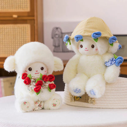 Rose Bouquet Lamb Plush Toy