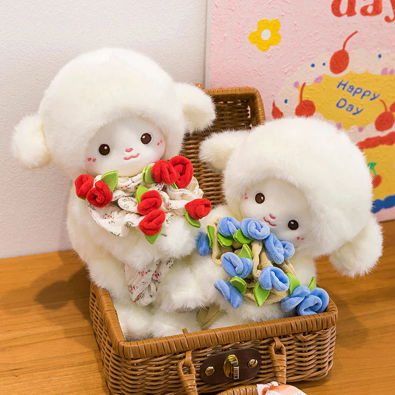 Rose Bouquet Lamb Plush Toy