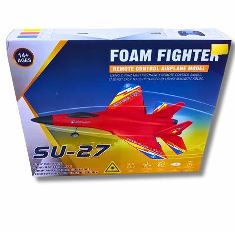 SU‑27 Foam Fighter RC Plane – 2.4 GHz Remote-Controlled Jet with LED Lights
