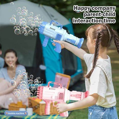 Rocket Bubble Gun Machine – 32-Hole Automatic Bubble Blaster