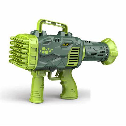 Dinosaur Rocket Launcher Bubble Gun – 25-Hole Automatic Bubble Blaster for Kids