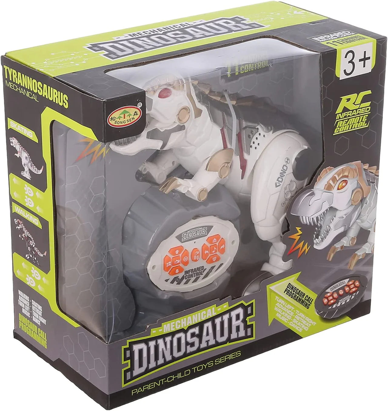 Remote Control Dinosaur Toy – Walking, Lights and Sounds