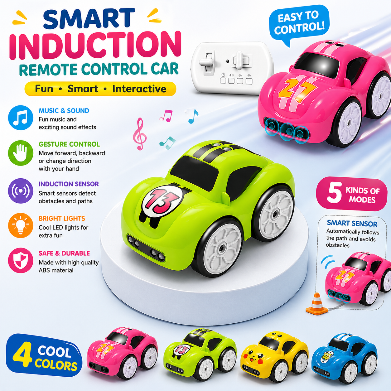 2.4G Electric Mini Remote Control Follow Sensor Car