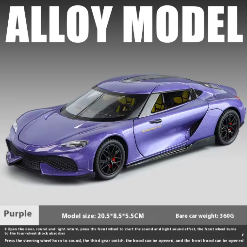 1:24 Koenigsegg Gemera GT Super Sport Diecast Model Car