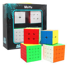 Magic Cube 4‑in‑1 Set – Speed Cube Puzzle Combo