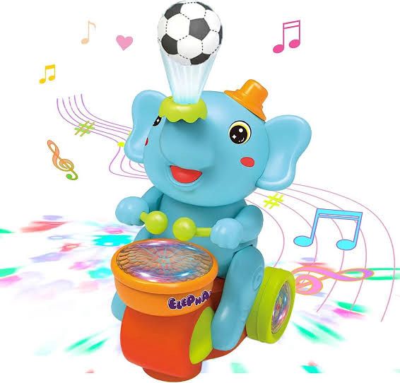 Musical Walking Elephant Toy with Floating Ball