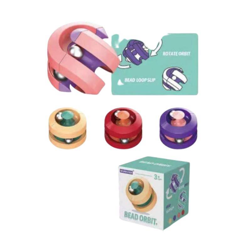 Bead Orbit Fidget Toy – Rotating Stress Relief Puzzle Ball for Kids & Adults