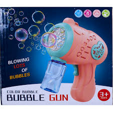 Color Bubble Gun for Kids – Light-Up Bubble Blower with Sound
