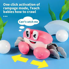 Crawl Crab Toy with Music & Lights – Interactive Walking Crab for Kids