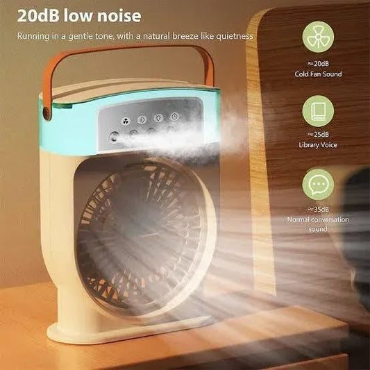 Portable Air Conditioner Fan with Humidifier – USB Rechargeable Mini Air Cooler