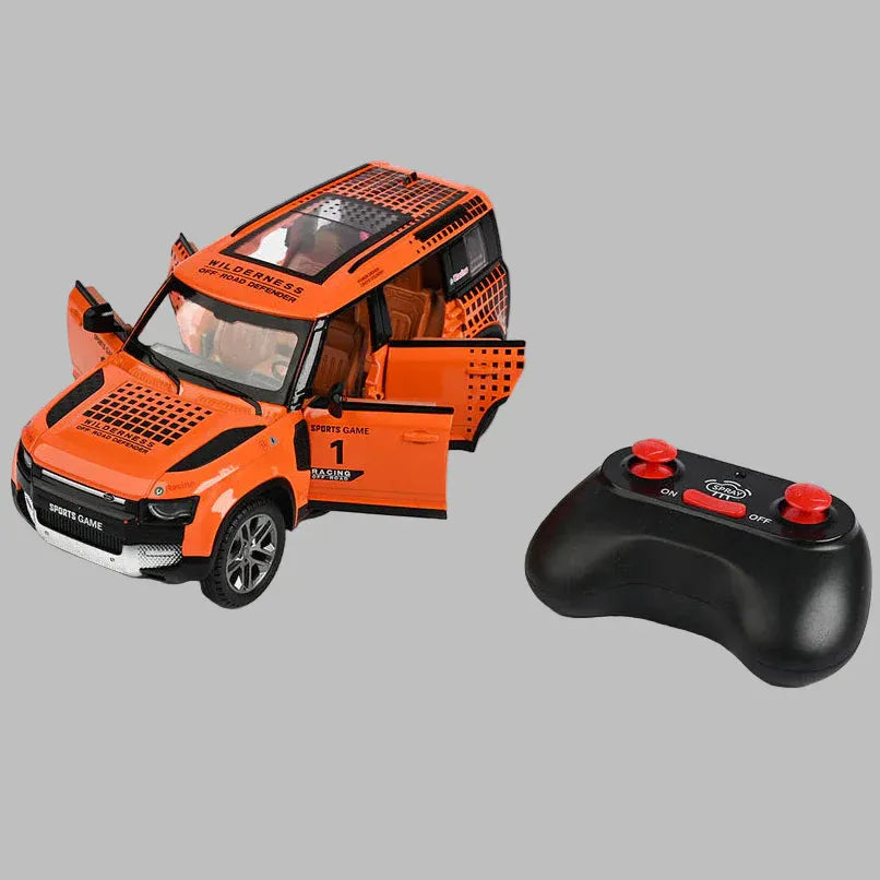 1:24 Remote Control Off Road Defender Diecast Car – Lights, Sound & Smoke Effect