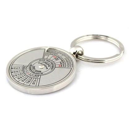 50 Years Perpetual Calendar Keychain (2pcs) – Metal Compass Key Ring