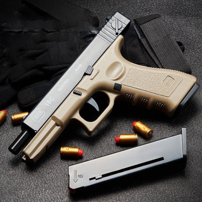 Automatic Shell Ejection Soft Bullet Pistol – 1:1 Scale Toy Gun with Realistic Action