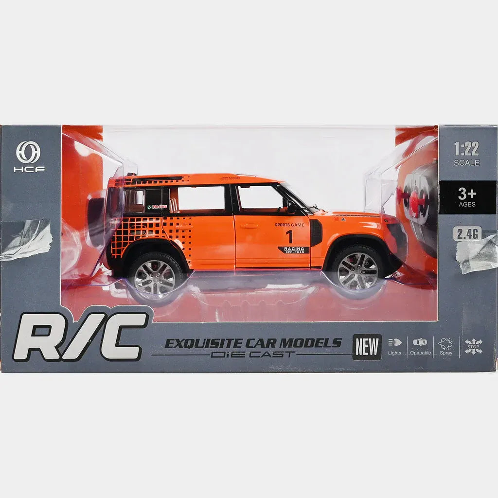 1:24 Remote Control Off Road Defender Diecast Car – Lights, Sound & Smoke Effect
