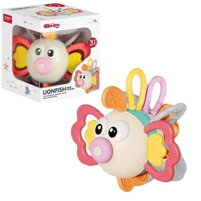 Lionfish Baby Teether & Sensory Rattle Toy