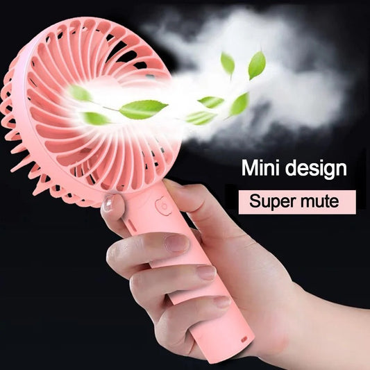 Mini Portable USB Rechargeable Hand Fan – Quiet Handheld & Desktop Cooling Fan