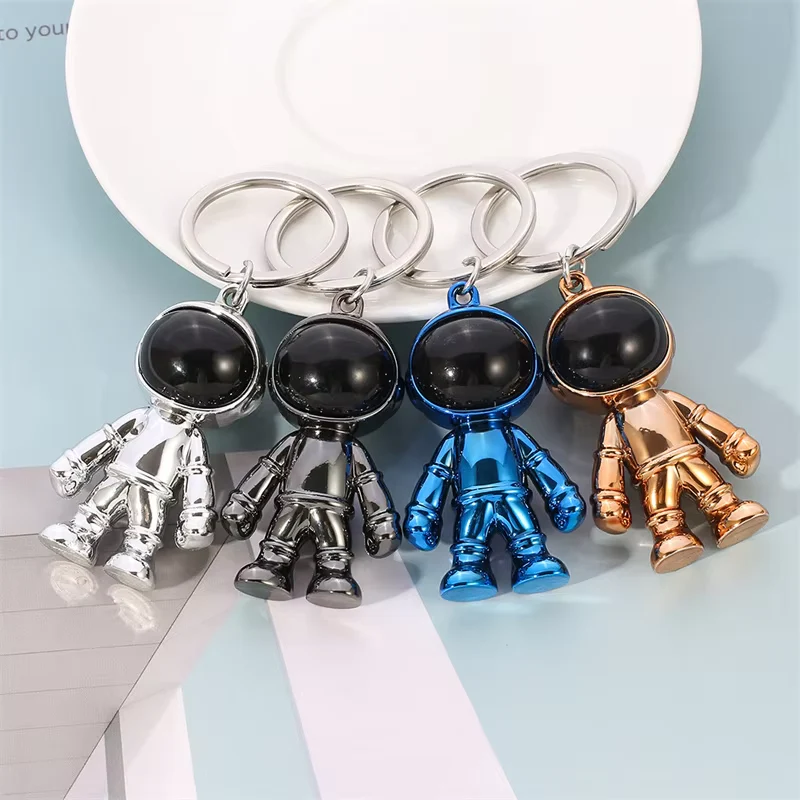 2Pcs 3D Astronaut Keychain – Hip Hop Space Robot Keyring