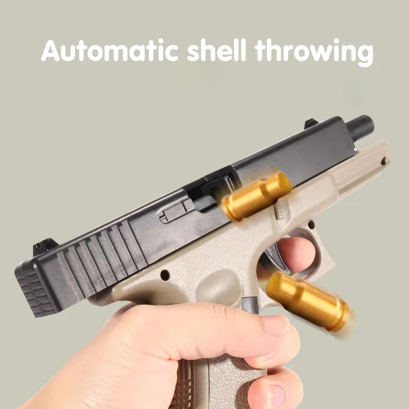 Automatic Shell Ejection Soft Bullet Pistol – 1:1 Scale Toy Gun with Realistic Action