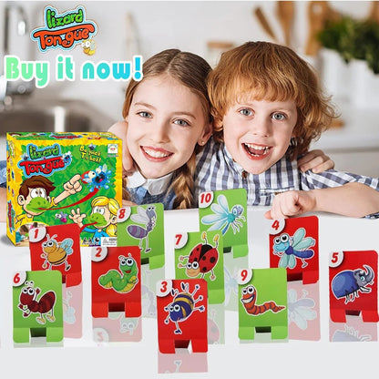 Lizard Mask Tongue Flick Card Game