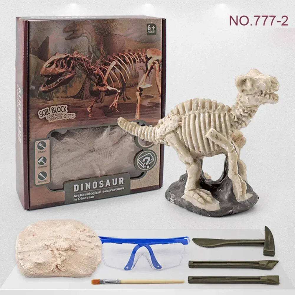 Large Dinosaur Skeleton Soil Excavation Kit – Dig, Discover & Assemble Fossil Model