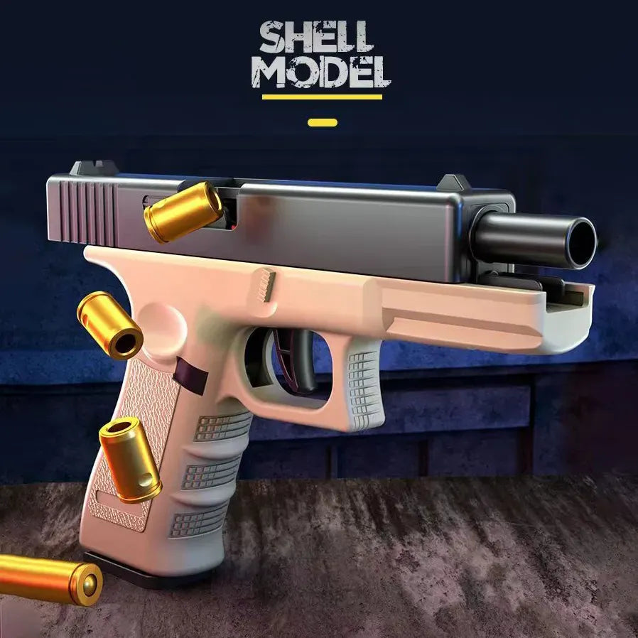 Automatic Shell Ejection Soft Bullet Pistol – 1:1 Scale Toy Gun with Realistic Action