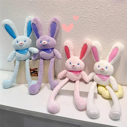 Pulling Ears Rabbit Plush Keychain – Cute Soft Bunny Stuffed Toy