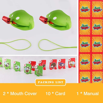 Lizard Mask Tongue Flick Card Game