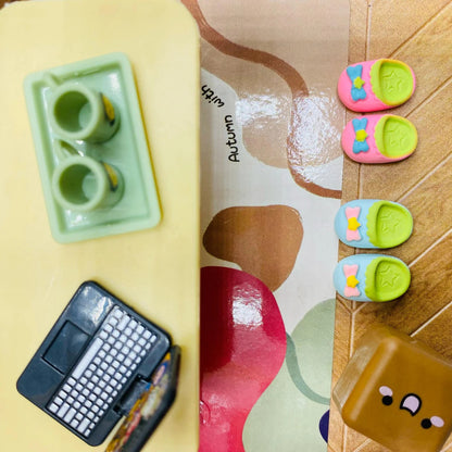 84 Pcs DIY Miniature Living Room Block Set with LED Lights