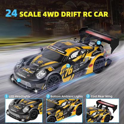1:24 Scale 4WD RC Drift Car – High‑Speed Remote Control Car
