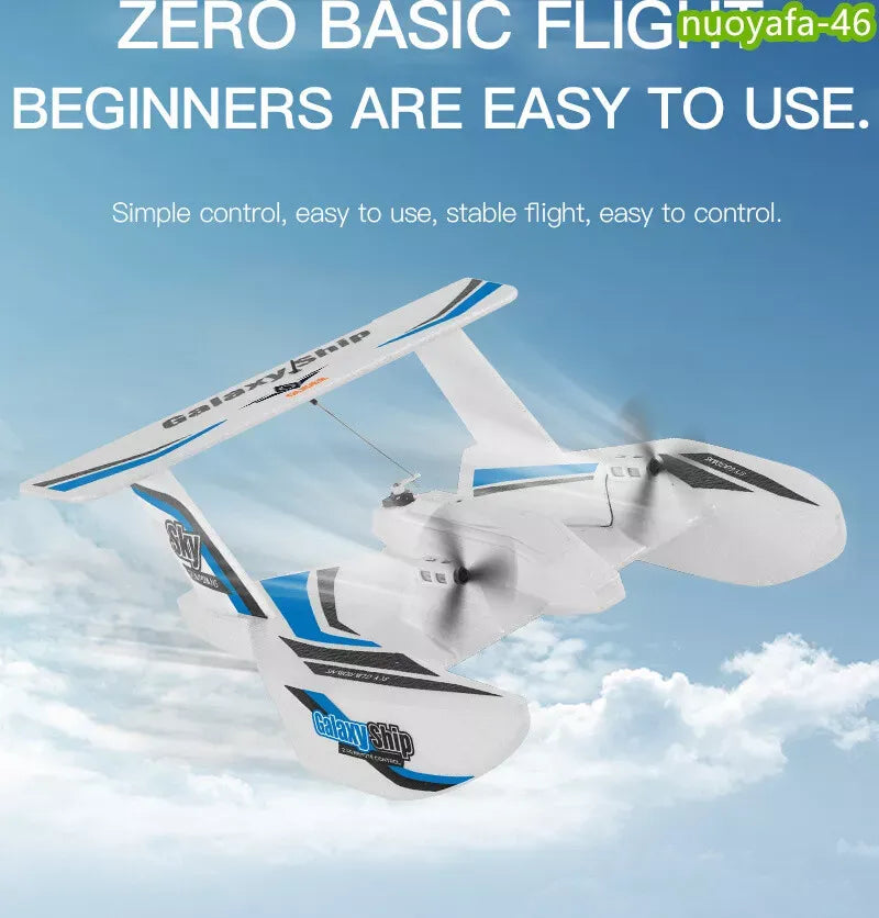 RC Galaxy Ship 2-in-1 Glider – Remote Control Airplane & Seaplane with Water Landing
