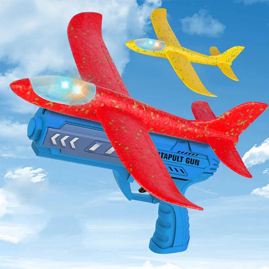 Catapult Airplane Launcher Gun – 2-in-1 Foam Glider Toy