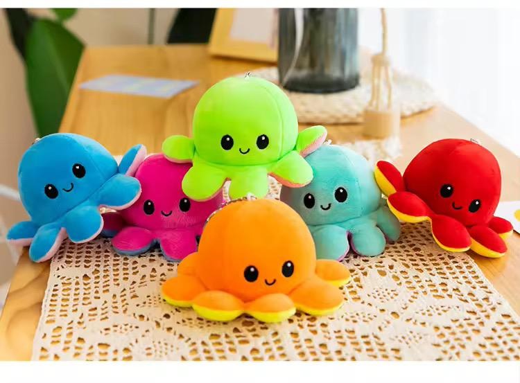 Reversible Flip Octopus Plush Toy