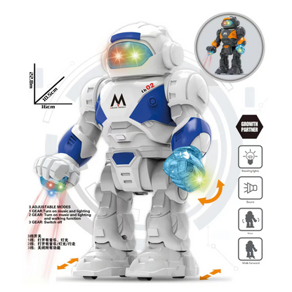 Walking Brave Robot Toy – Lights, Sounds & Action for Endless Fun