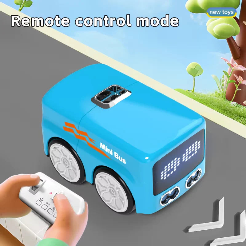 Remote Control Follow Ball Mini Magic Bus With Face LED Light