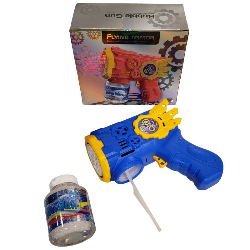 Armor Bubble Gun – Automatic Bubble Blower with Lights, Gears & Bubble