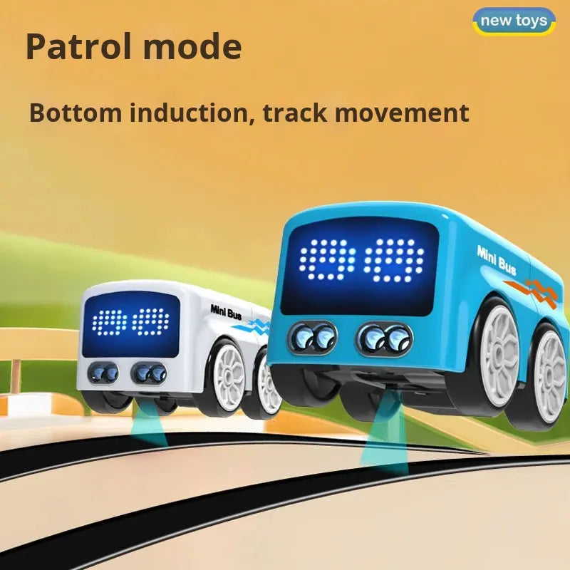 Remote Control Follow Ball Mini Magic Bus With Face LED Light