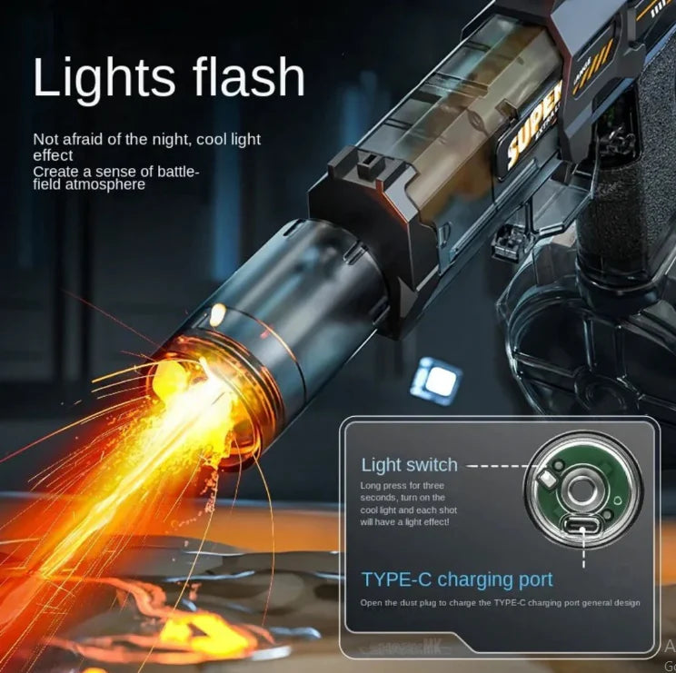 Automatic SharkMK Breathe Fire Electric Water Gun