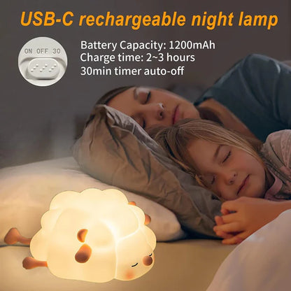 Cute Sheep Silicone Night Light